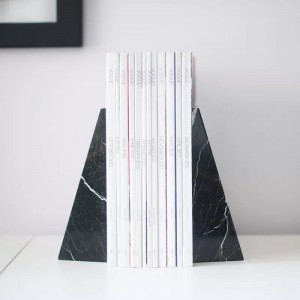Buchstützen aus weißem Carrara-Marmor, zeitgenössische Skulptur, moderne, elegante Kunst-Buchstützen