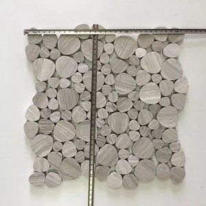 Diflat Carrara wit marmer mosaïek teël vierkantige 5/8 duim gepoleerde agterplaat vir kombuis badkamer muur vloer pak van 5 vierkante meter