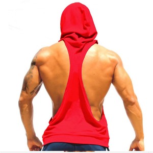 Hoodie tank tops muscle gym vest untuk lelaki