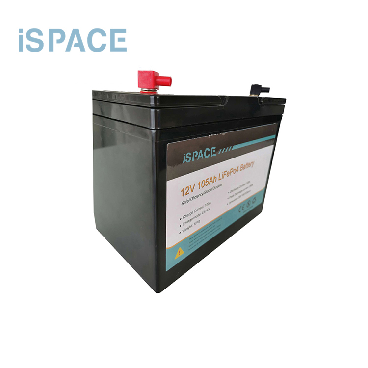 12V 105Ah 100Ah Lifepo4-pack litiumjonbatteri för golfbanor