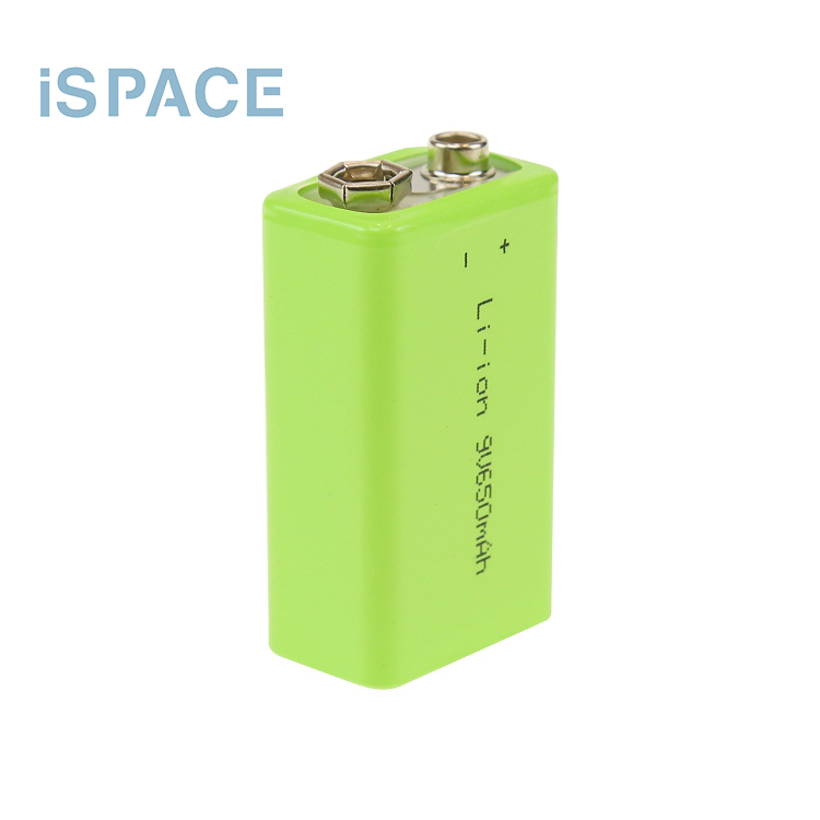 Bateries USB recarregables d'ions de liti de 9V 650mAh Cèl·lula d'ions de liti