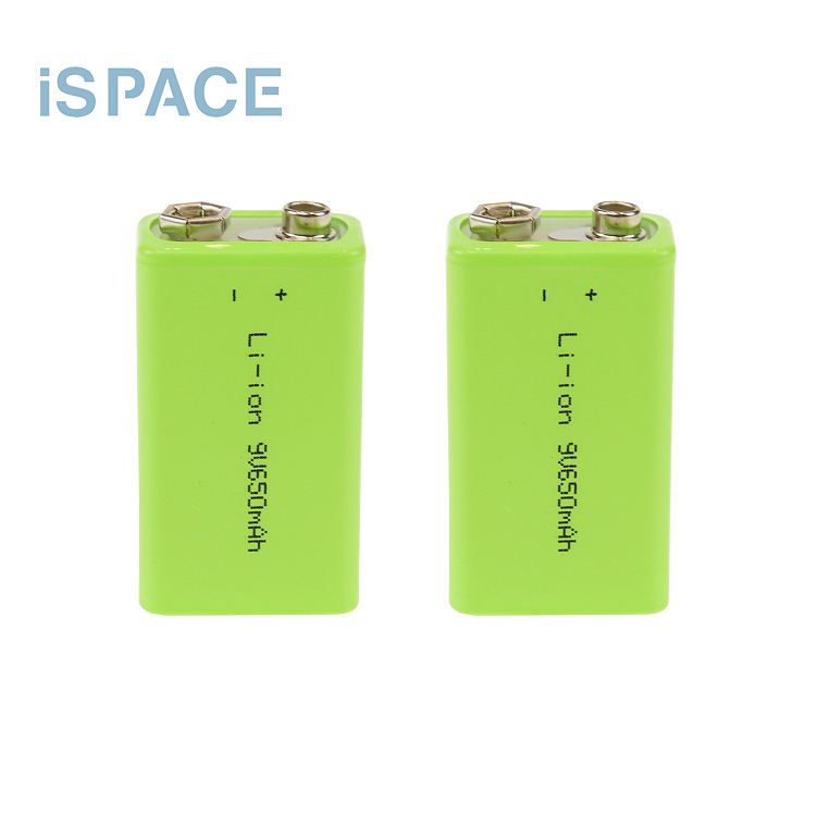 Bateries USB recarregables d'ions de liti de 9V 650mAh Cèl·lula d'ions de liti