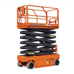 Forklift e itirisang ka botlalo ea mofuta oa scissor-self-propelled hydraulic lift all-electric aerial work platform