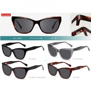 T1610S lyxiga solglasögon i trendig design av acetatbågar