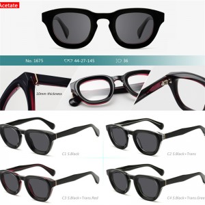 T1675S Retro vintage acetate frame polarized sunglasses
