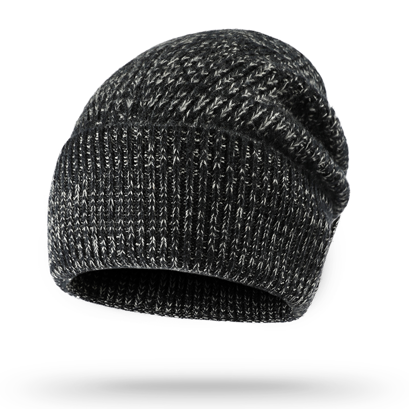 Ձմեռային տաք 100% Merino Wool Beanie գլխարկ տղամարդու համար