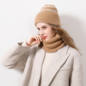 Χονδρική Warm Women 100% Μάλλινο Καπέλο Merino και Κασκόλ Infinity για Ένα Σετ