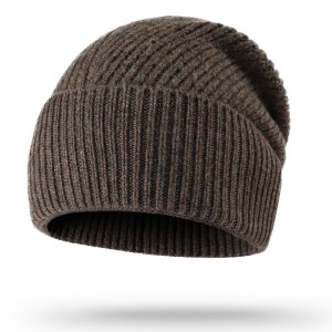 Topi Beanie Bulu Merino 100% Hangat Musim Sejuk Untuk Lelaki