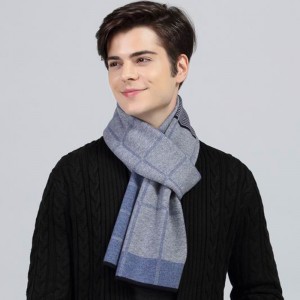 Bufanda de llana natural per a homes calents a l'engròs Fabricant d'OEM de la Xina