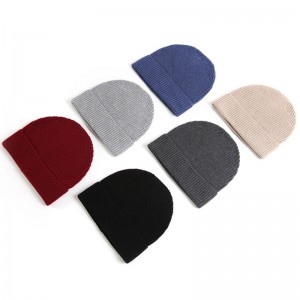 Winter Fashion Man 100% Merino Wool Beanie καπέλο και μαντήλι Infinity για ένα σετ