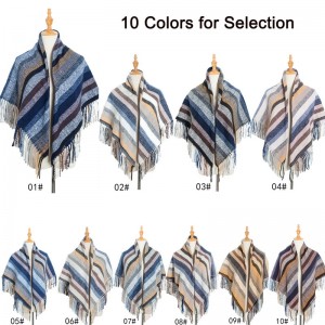 Engros stribet print firkantet hals tørklæde til damer Kina producent