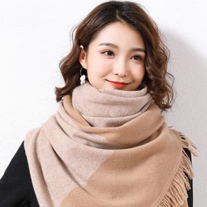 Bufanda de lana pura de gran tamaño de venta caliente para damas China Factory