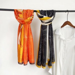 Bufanda larga de seda de moda para mujer China Factory