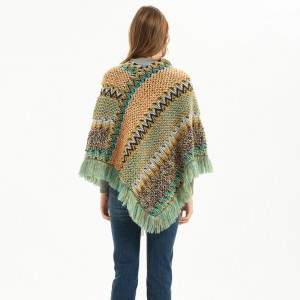 Shawl Poncho Ladies Thick Oversized with Tassel China Factory