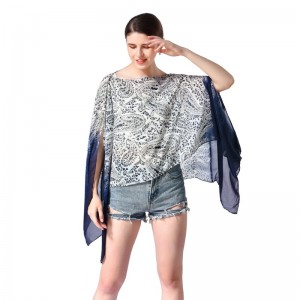 I-Chiffon ye-Oversized Summer Cover Up with Button for Women