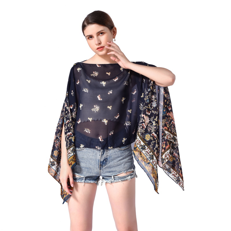Oversize Summer Cape Poncho mat Pearl Button China OEM Supplier