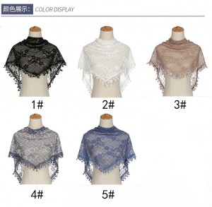 Summer Thin Solid Color Triangular Scarf with Fringe China Manufacturer