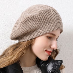 冬暖かい 100% メリノ ウール女性ベレー帽中国工場