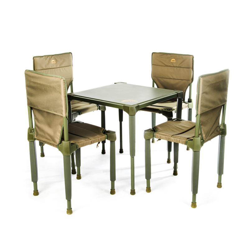 Aliuminio sulankstomas ir nešiojamas lauko stovyklavimo stalas ir kėdė