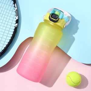 Пластмасова цветна спортна бутилка за вода GYM