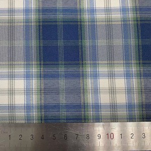 Tecido de saia de uniforme escolar a cuadros azul 100% poliéster YA4684