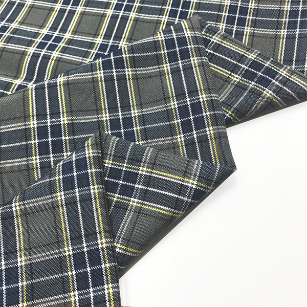 Falda de uniforme escolar de tecido a cuadros de poliéster 100 a cuadros teñido con fío personalizado