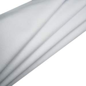 Tecido branco para camisa de uniforme escolar CVC algodón poliéster spandex