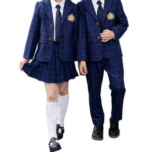Tecido de saia de uniforme escolar a cuadros para abrigo de nena