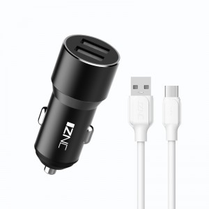 i31/i33 Mini dual port 3.1 amp USB fast car phone charger adapter Qc3.0