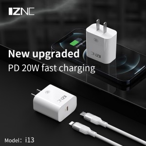 i13 Universal PD 20W USB-C paspas nga pag-charge sa wall charger
