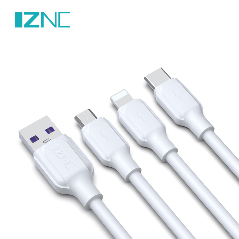 IZNC 5A Power Micro USB 3.0 кабелі Android зарядтау деректер кабелі