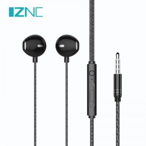 N25,N26 Earphone earbud olahraga berkabel nyaman Headset 3.5mm Suara Bass Berat dengan mikrofon untuk android
