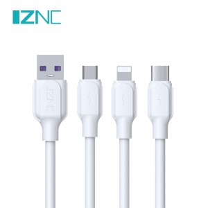 IZNC 5A pouvwa Micro USB 3.0 kab Android chaje done kab kòd