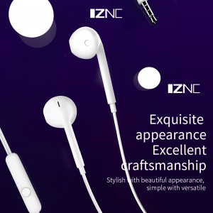 N1/N2/N16 Earphone Bagus 3,5mm Paling Nyaman, earbud olahraga berkabel Dengan Mikrofon