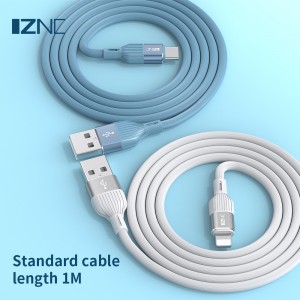 C015 6A 1m lang USB Hurtiglading micro usb 3.0 og lyn USB-A til USB-C Laderkabel datakabel for Samsung