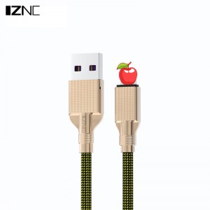 ‎IZNC zinc alloy cable 1.5m usb kune micro usb charge cable type c 6A kukurumidza kuchaja