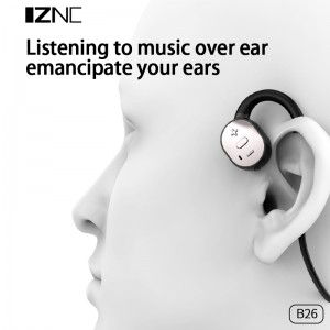 B26 Sports sur l'oreille véritables écouteurs sans fil tws écouteurs Bluetooth à conduction osseuse pour la course