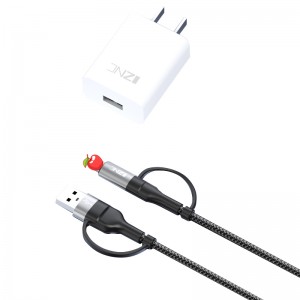 USB C Multi Fast Charging Cable 3.3FT PD 120W Nylon Braided Cord 4-in-1 na data cable para sa mga Smart Phone at Tablet