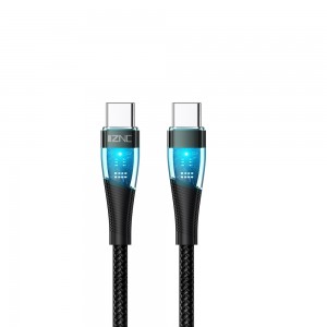 Chine Câble USB C vers C PD (3 pieds 60 W) Usine de charge rapide, câble de type C vers cordon tressé Lightning 20 W pour iPhone pour Samsung, MacBook Pro/Air
