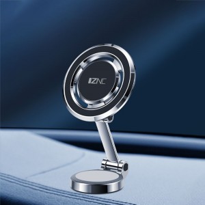 Universal Zine Alloy Super Strong Magnetic 360 Rotating Car Phone Holder no Magnet GPS Car Support Mount