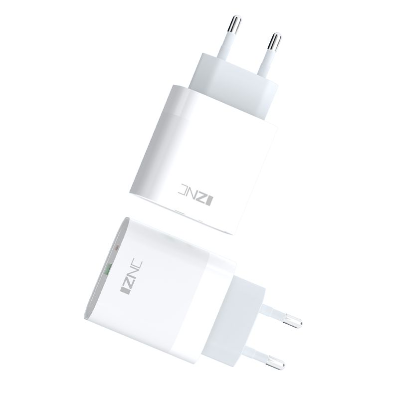 Dûbele poarte USB A + C snel opladen type c 20W stroomadapter muorrelader foar iphone foar samsung