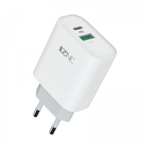 Dvojportové USB A+C rýchle nabíjanie typu c 20W napájací adaptér nástenná nabíjačka pre iphone pre samsung