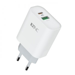 Dual port USB A+C hurtigopladning type c 20W strømadapter vægoplader til iphone til samsung