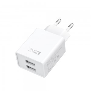 I25 डुअल-पोर्ट 2.4A मोबाइल फोन USB वाल चार्जर स्मार्ट फोन चार्जरको लागि