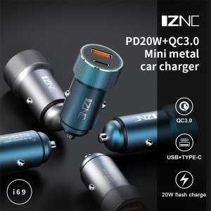 デュアルポート急速充電 C タイプ車の充電器 USB A + C と互換性のあるすべてのスマートフォン iPhone とサムスン