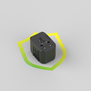IZNC Worldwide universal travel adapter na may 2 usb at type-c Electrical Plug Socket Outlet Converter para sa USA EU UK AU