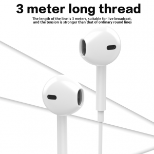 N3 3m 10ft 3.5mm in-ceuli headset kabel earphone earbuds sareng mic pikeun ponsel