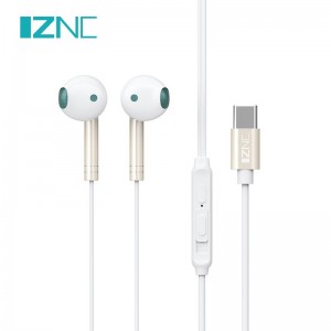 Vysoce kvalitní vlastní N29/N39 kabelová sluchátka typu c sluchátka s mikrofonem v krabici