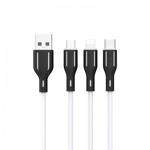 C125 C126 C127 6A silikon lembut usb pengecasan pantas USB C ke kabel data Lightning untuk iPhone dan Samsung