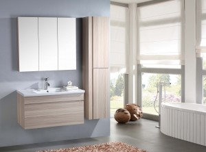 Elegantní koupelnová skříňka – elegantní světlý luxusní design a materiál MDF JS-8603